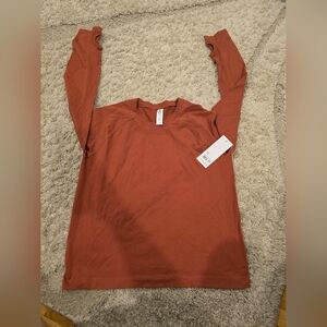 Yogalicious Womens Seamless Zaia Long Sleeve Active Shirt - Chili Oil - XLarge